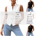 thumbnail image 3 of Uaswgudfs Women's Textured Sleeveless Blazer Vest Stand Collar Button Down Slim Fit Waistcoat, 3 of 6