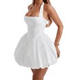 thumbnail image 2 of Vestido Halter Sin Mangas para Mujer, Informal, con Lazo, Espalda Descubierta, Corsé, Vestido de Fiesta con . S, 2 of 10