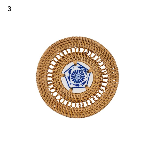 Lubelski Practical Anti-slid Place Mat Good Woven Handmade Rattan Dinner Mat for Home