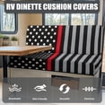 thumbnail image 4 of Uorisanigo RV Dinette Cushion Covers Breathable Camper Cushions Cover Stretchable American Honoring Firefighter Flag Couch Cushion Slipcovers for RV Camper Car Bench Seats, 4 of 7