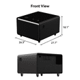 thumbnail image 3 of Livtab Smart End Table with Fridge Drawer, Charging Station and Control Panel for Living Room, Black, 3 of 8