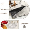 thumbnail image 6 of Retro Rooster Round Rugs for Living Room 6ft Colorful Chicken Vintage Broad Watercolor Non Slip Circle Rug Washable Low-Profile Indoor Carpet for Bedroom, Dining Room, Bathroom, 6 of 9