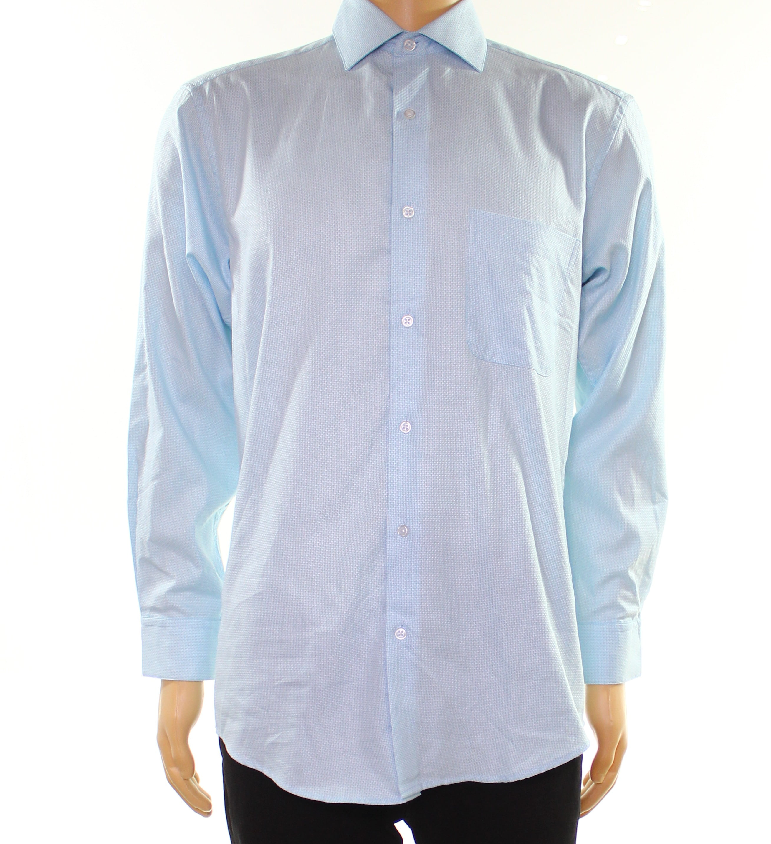 Alfani Mens White Textured Regular Fit Dress Shirt 14 1/2 Walmart