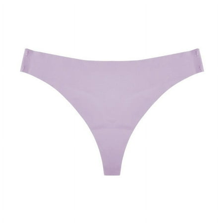 MZXELPRJD Womens Underwear Women s Solid Cotton Seamless T Pants Ice Silk Low Waist Underpants Panties for Women Pack Purple XL