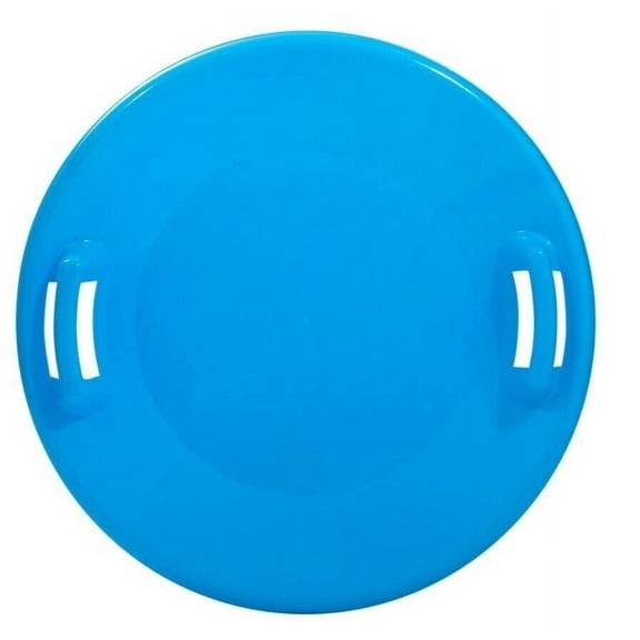 Superio Round Snow Saucer Sled, 24" Blue, Plastic, Fun for Kids and Adults