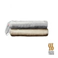 thumbnail image 2 of Luxe Faux Fur 676685047694 50 x 60 in. Heated Throw Blanket - Brown & White, 2 of 5