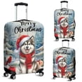 thumbnail image 2 of Merry Christmas Alaskan Malamute Enjoys Woofmas Winter Xmas Holiday Travel Luggage Cover Alaska Mal Dog Lovers Gifts Suitcase Dust Protective Decor - 02022, 2 of 5