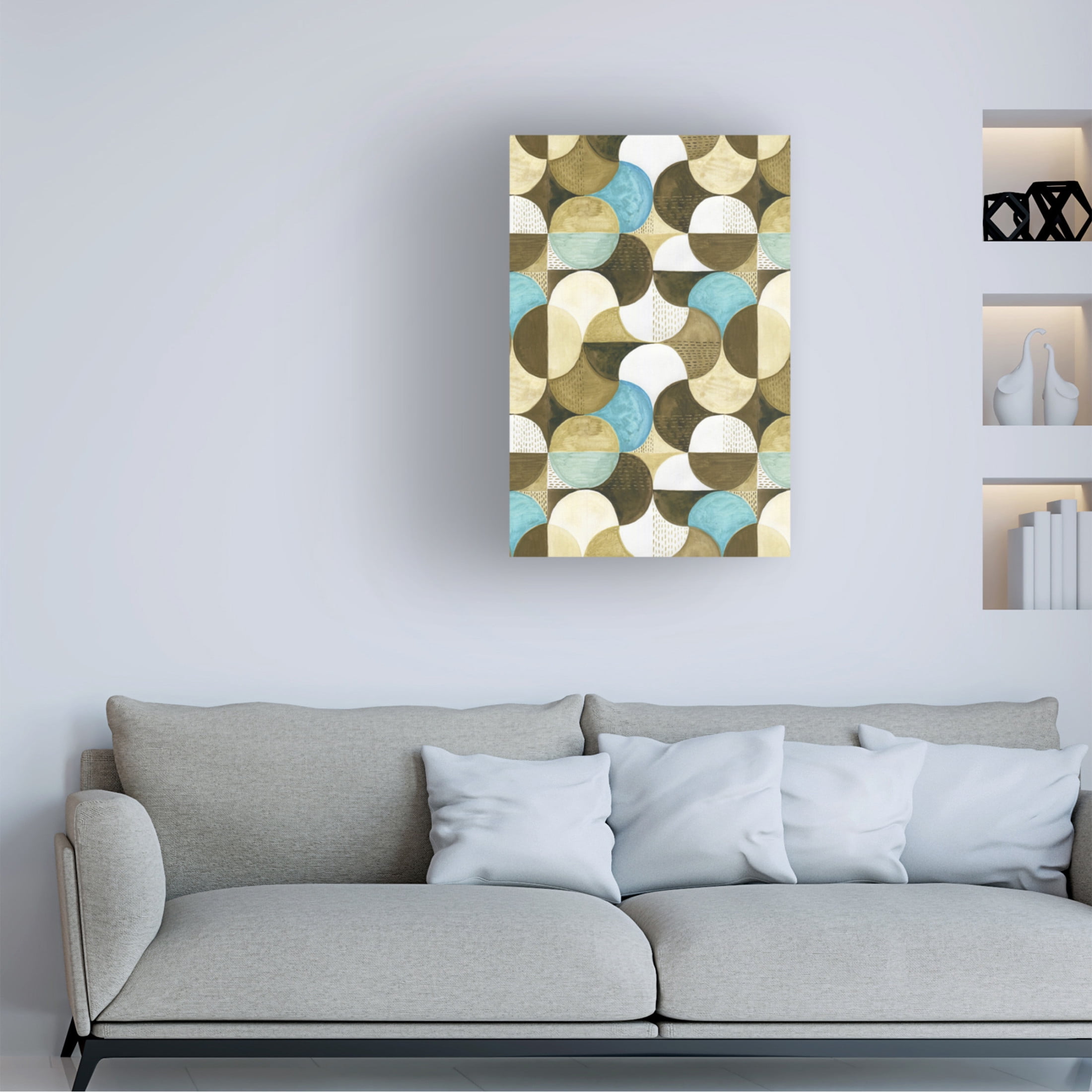 Canvas Wall Art - Incado 'Geometric II' Wall Art for Living Room, Bedroom, or Office Décor by Trademark Fine Art - 12 x 19 Inches