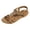 Brown, variant on Women's Boho Bow Rhinestones Wedges Dress Sandals 2026 Beach Summer Ethnic Comfortable Leather Open Toe Low Heel Slingback Walking Flat Sandals Black Size 9