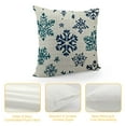 thumbnail image 4 of Creowell  Snowflakes Winter Pillow Covers Blue Teal Brown Rustic Christmas Print Outdoor Decorative Throw Pillows Vintage Holiday Farmhouse Cushion Case Sofa Couch Decor 20x20in, 4 of 5