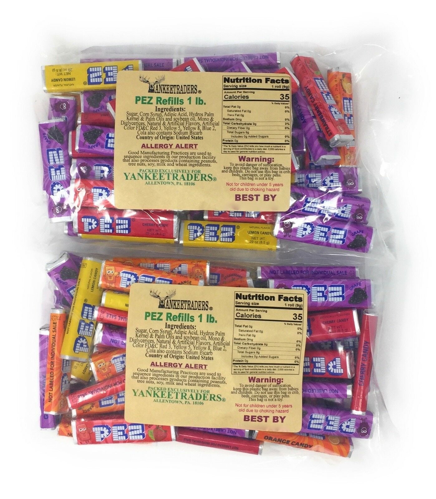 PEZ Candy Refills, Assorted Fruit Flavors 2 lbs. Bulk
