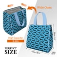 thumbnail image 3 of Blue Dachshunds Dog Insulated Lunch Bag for Women & Adults,Large Portable Soft Cooler Lunch Bag,Thermal Food Storage Tote with Pearl Cotton,8.66L,8.75x5.75x9.5 Inch, 3 of 6