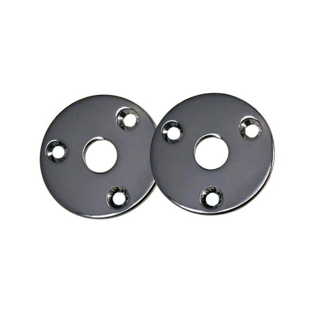 2pcs Universal Electric Guitar Jack Bass Output Socket Plate Guitar Socket Plate Cover Black