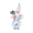 thumbnail image 2 of Figurine du Père Noël de Table Déco de Noël Intérieur Extérieur Collection Fête de Noël Blanc, 2 of 9