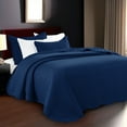 thumbnail image 4 of Moonlight20015 2 Piece Quilt Set Lightweight Ultrasoft Microfiber Bedding Navy Blue Color Twin, 4 of 13