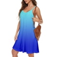 thumbnail image 6 of Jzuxvd Womens Spaghetti Strap Dress Summer Dresses Beach Cover Ups Casual Sundresses with Pockets Blue2 XXXL, 6 of 7