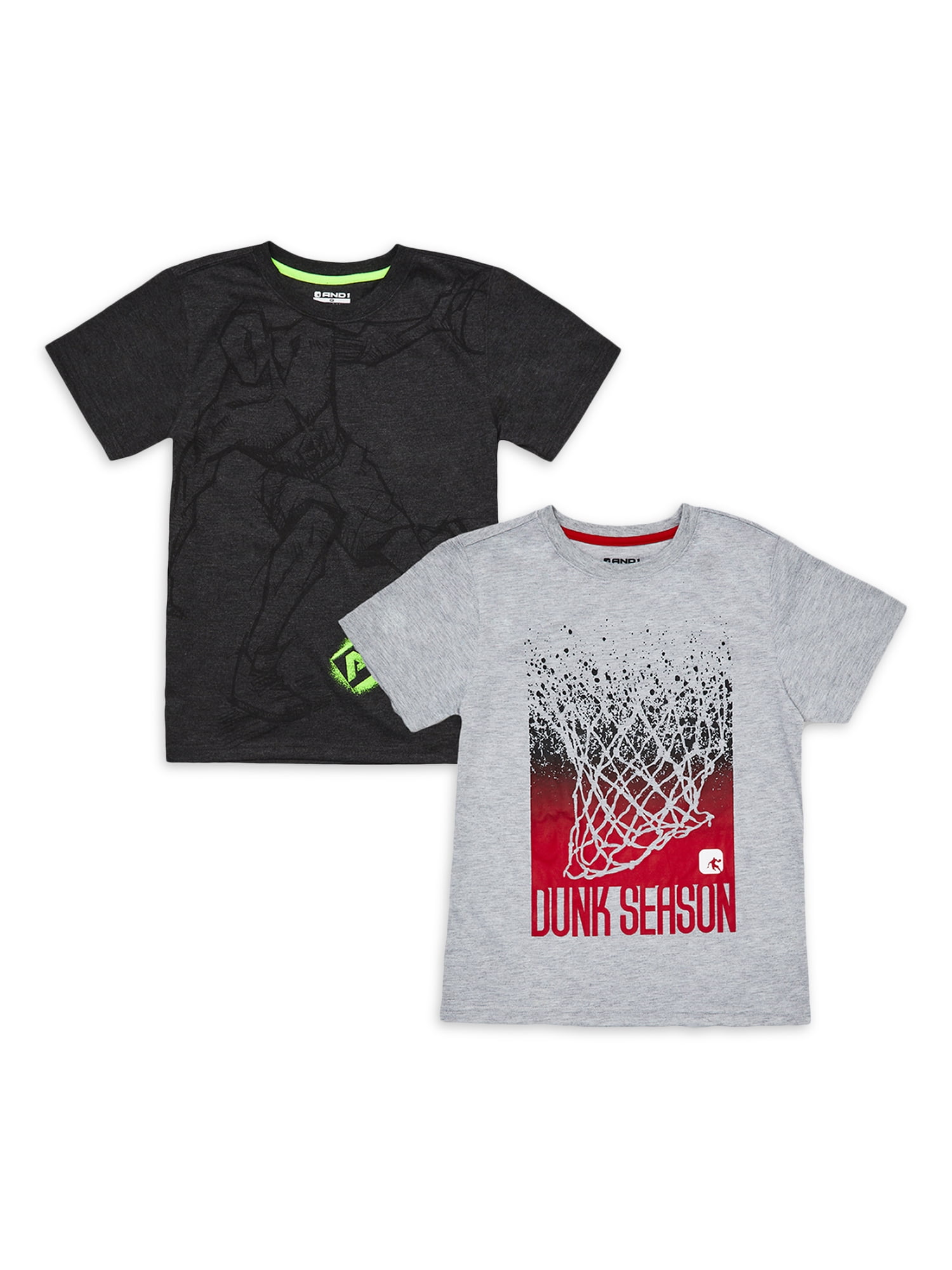 AND1 - AND1 Boys Short Sleeve Basketball 2-Pack T-Shirts, Sizes 4-24 - Walmart.com - Walmart.com