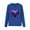 Blue, variant on hengsof Zhongda Printed Round Neck Shirt Long Sleeve Cute Printed Bottoming Shirt Fashionable Love Sequin Pattern Top Spring and Summer Casual Top