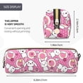 thumbnail image 3 of Balery Cute Rabbit Estuche de Lápices de Cuero Impreso, Estuche para Suministros de Arte, Estuche de Lápices con Cremallera, Estuche de Almacenamiento de Papelería, 3 of 7