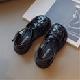 thumbnail image 3 of B91xZ Girl's Ballet Flats Comfort Open Toe Sandal with Adjustable Strap,Black 2, 3 of 5