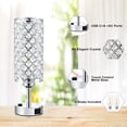 thumbnail image 3 of Crystal Lamp Touch Control Set of 2, Sliver Crystal Table Lamps with USB C+A Ports & AC Outlet, 3-Way Dimmable Nightstand Touch Lamp, Modern Bedside Table, 3 of 9