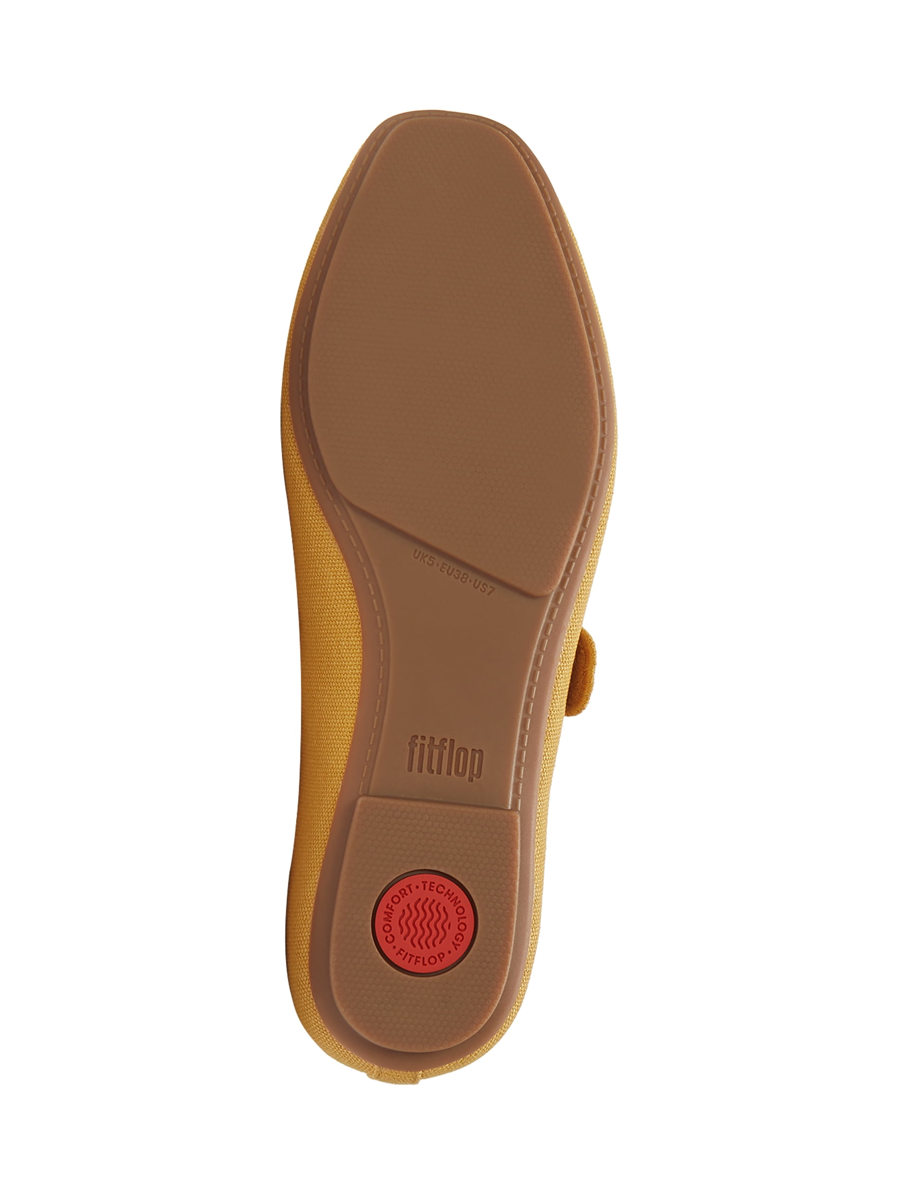 Fitflop Women's Delicato Wave-Edge Canvas Mary Jane Flats