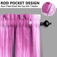 thumbnail image 5 of Watercolor Pink Oil Painting Kitchen Curtain Valance 3 Piece Set for Kitchen Curtains and Valance Set Short Curtain Sink Window Decor 36 Inch Small Window Treatment Tier 27.5x36 Length, 5 of 6