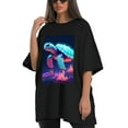 thumbnail image 4 of Plus Size Shirt for Women Black Tops for Women Short Sleeves Shirt for Women Turtle T Shirt Crewneck Shirt for Women XL, 4 of 5