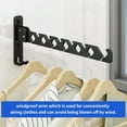 thumbnail image 2 of Wall Mounted Clothes Drying Rack, Wall Clothes Hanger Foldable, Laundry Hanger Hook for Bathroom, Wall Clothes Rack Indoor, Perfect for Small Spaces, Matte Black, 2 of 3