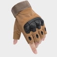 thumbnail image 4 of TELOLY 1Pairs Fingerless Gloves,Soft Palm Grip Workout Gloves,Cold Protection Gym Gloves,L,Yellow, 4 of 7