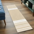 thumbnail image 5 of Vintage Cream Striped Kitchen Runner Rug 2x6 Washable Runners for Hallway Non Slip Farmhouse Modern Stripes Boho Linen Large Area Rug Indoor Carpet for Bathroom Laundry Entryway Bedroom Living Room, 5 of 9