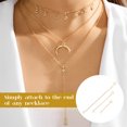thumbnail image 2 of 3 unidades de cadena extensora ajustable de plata de ley S925 para manualidades, accesorios para la creación de joyas, collares y pulseras (dorado)., 2 of 8