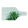 thumbnail image 1 of Plant Cutting Board, Medicinal Aloe Vera with Vibrant Colors Indigenous Species Alternative Natural Remedy, Tempered Glass Cutting and Serving Board, Wine Bottle Shape, Fern Green, by Ambesonne, 1 of 1