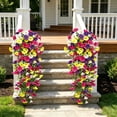thumbnail image 5 of SLYNSHome Outdoor Flower Artificial Multicolor Morning Glory With Eucalyptus Hanging Plants, UV Resistant Silk Flowers For Outdoor Garden, Patio, Wedding And Home Wall Decor, 5 of 6