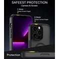 thumbnail image 3 of for iPhone 13 Pro Max Case Compatible with MagSafe, Translucent Matte Shockproof Phone Case Cover - Black, 3 of 7