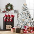 thumbnail image 6 of SUNCROWN 7ft Artificial Flocked Christmas Tree Unlit  Frosted Snow Christmas Tree Hinged Xmas Tree Holiday Decor for Indoor Outdoor, Foldable Metal Stand, White, 6 of 11