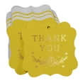 thumbnail image 3 of Inkdotpot Pack Of 50 Thank You Bridal Shower Paper Tags DIY Craft Bracket Shape Real Gold Foil Hang Tags, 3 of 7
