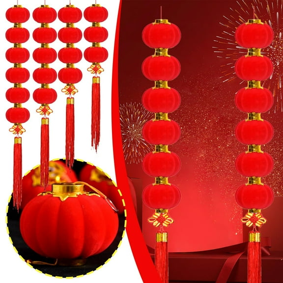 Msgweeeg Paper Lanterns Lanterns Chinese Year Red Lanterns 2026 Spring Festival Hanging Lanterns Decorations Chinese Year Decorations Oriental Good Wish for Year