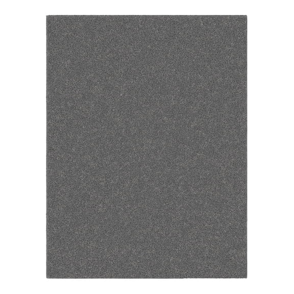 Ottomanson Plush Shag Bath Rug, Non-Slip Bathroom Mat with Rubber Backing, 24" x 36", Gray