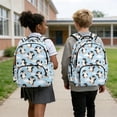 thumbnail image 2 of Uorisanigo Cute Penguin School Backpack 4-Piece Set for Boys, Large Capacity 17-Inch Bookbag with Water Bottle Holder, Picnic Lunch Bag and Pencil Case for Outdoor Travel, 2 of 7