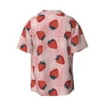 thumbnail image 4 of Goofa Strawberries Printed Men's Casual Short-sleeved Shirt,Lightweight Breathable Button-down,Summer Casual men's top,Versatile Fashion shirt-3X-Large, 4 of 7