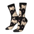 thumbnail image 1 of Fotbe French Bulldog Calcetas Largas con Estampado para Hombre y Mujer – Calcetas de Compresión Transpirables y Elásticas, Viajar y Uso Diario Talla 5-11, 1 of 6