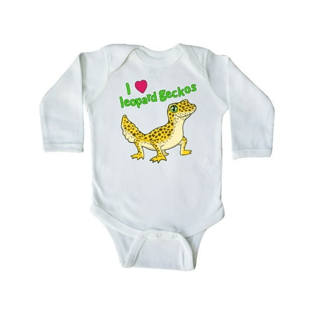 

Inktastic I Love Leopard Geckos Gift Baby Boy or Baby Girl Long Sleeve Bodysuit