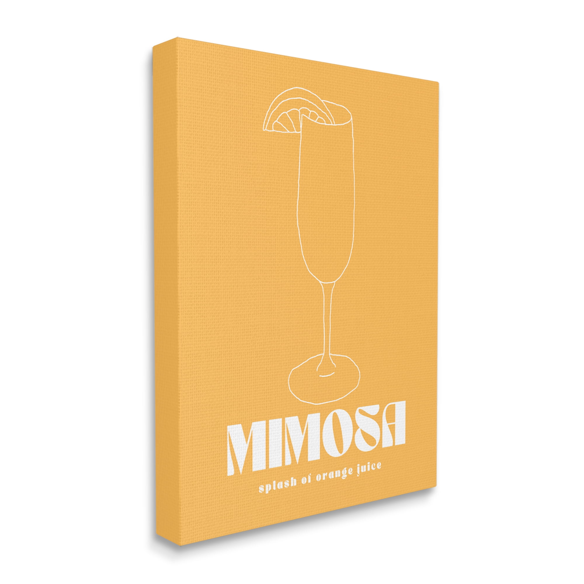 Stupell Industries Mimosa Splash of OJ Food & Beverage Painting Gallery Wrapped Canvas Art Print Wall Art, 30 x 40