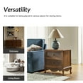 thumbnail image 2 of Wooden End Table with Charging Station Space 2 Drawers Table Living Room Walnut, 2 of 7