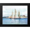 thumbnail image 2 of Lula Bijoux and Company 18x15 Black Modern Framed Museum Art Print Titled - Seaside Boating, 2 of 5
