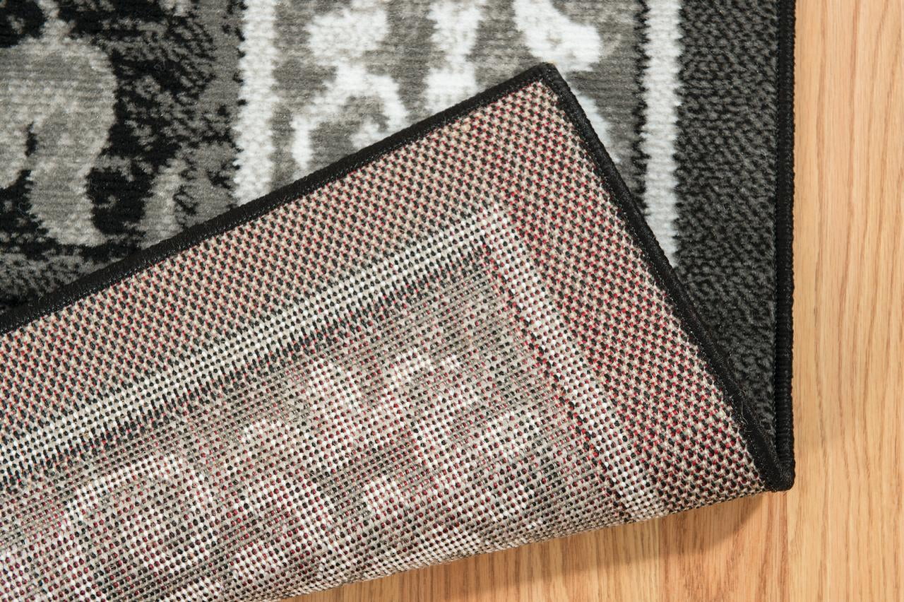 United Weavers Plaza Genevieve Runner Rug, Bordered Pattern, Grey, 2'3 X 7'2"