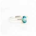 thumbnail image 3 of Swiss Blue Topaz Ring Dainty Ring Solitaire Engagement Ring Christmas Gift For Her 925 Sterling Silver Gemstone Jewelry For Women Gift, 3 of 5