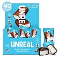 thumbnail image 2 of UNREAL Dark Chocolate Coconut Bars (40 Mini Bars) | Vegan, 3g Sugar, & 3 Simple Ingredients | Non-GMO, Gluten Free, & Fair Trade | .53oz each, 2 of 5