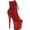 Red/Frosted Red Faux Suede, variant on Women's Pleaser Flamingo 1020FST Platform Mid Calf Boot